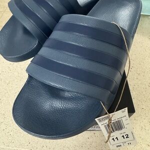 Adidas Black Adilette Aqua Slides